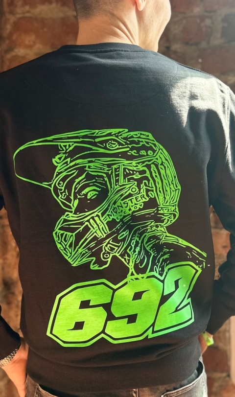 Bluza Bawełniana Czarna Duzers 692 Bluza Bawełniana Czarna Duzers 692